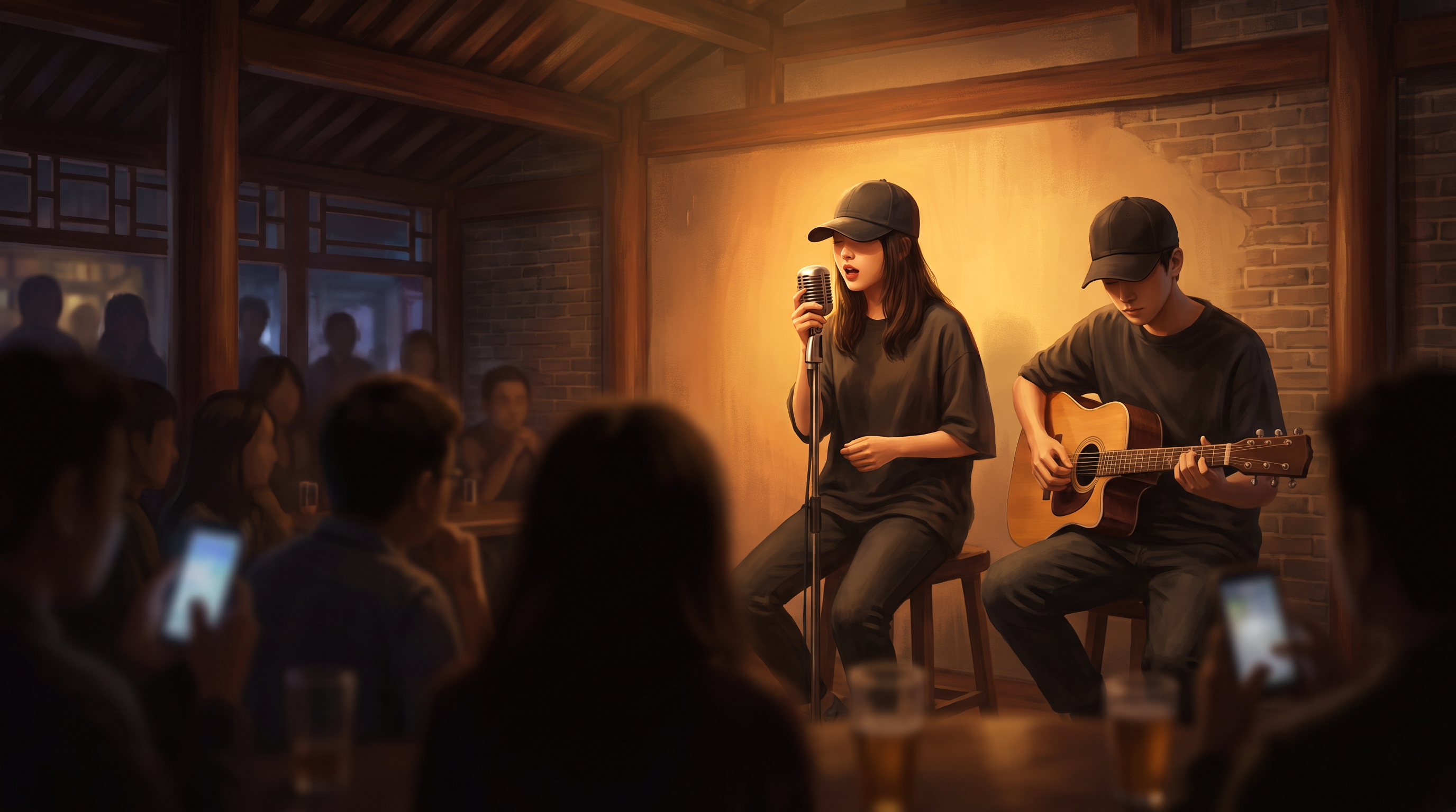 后海酒吧的匿名演出