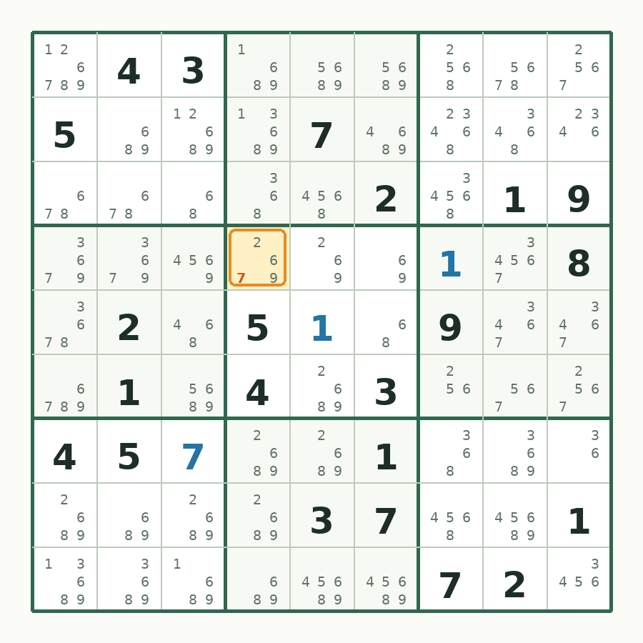 第 4 步数独棋盘图解
