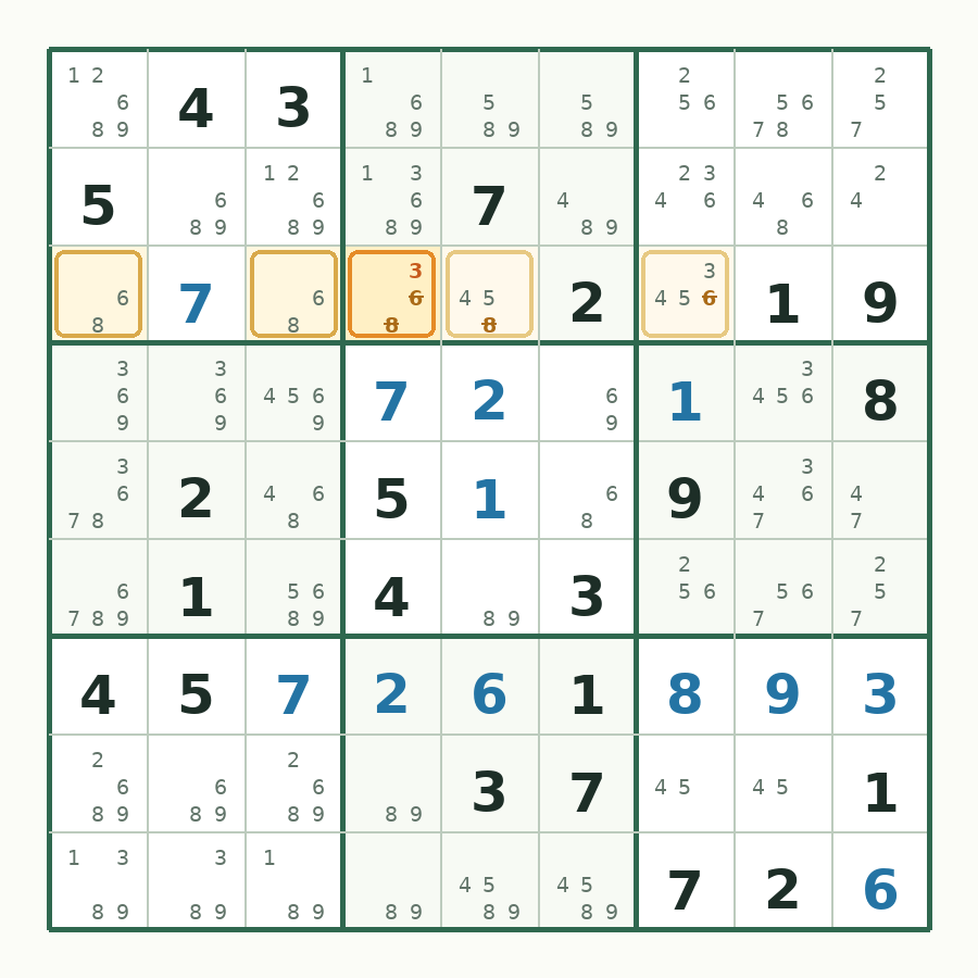 第 17 步数独棋盘图解