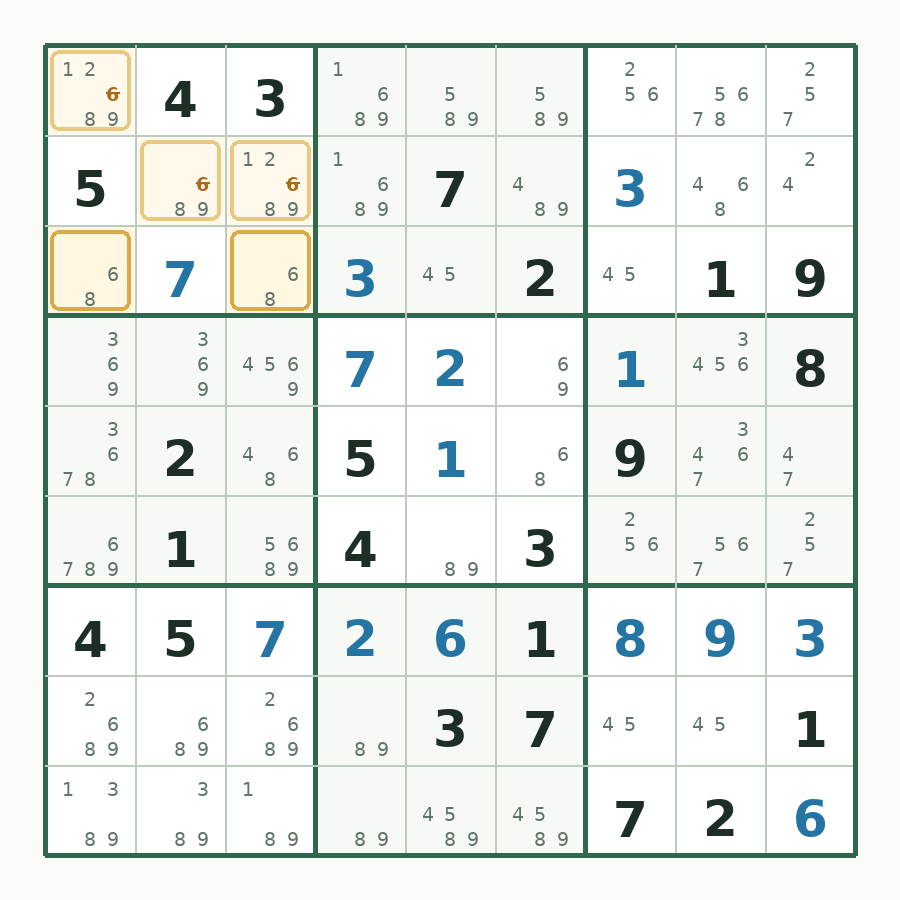 第 21 步数独棋盘图解