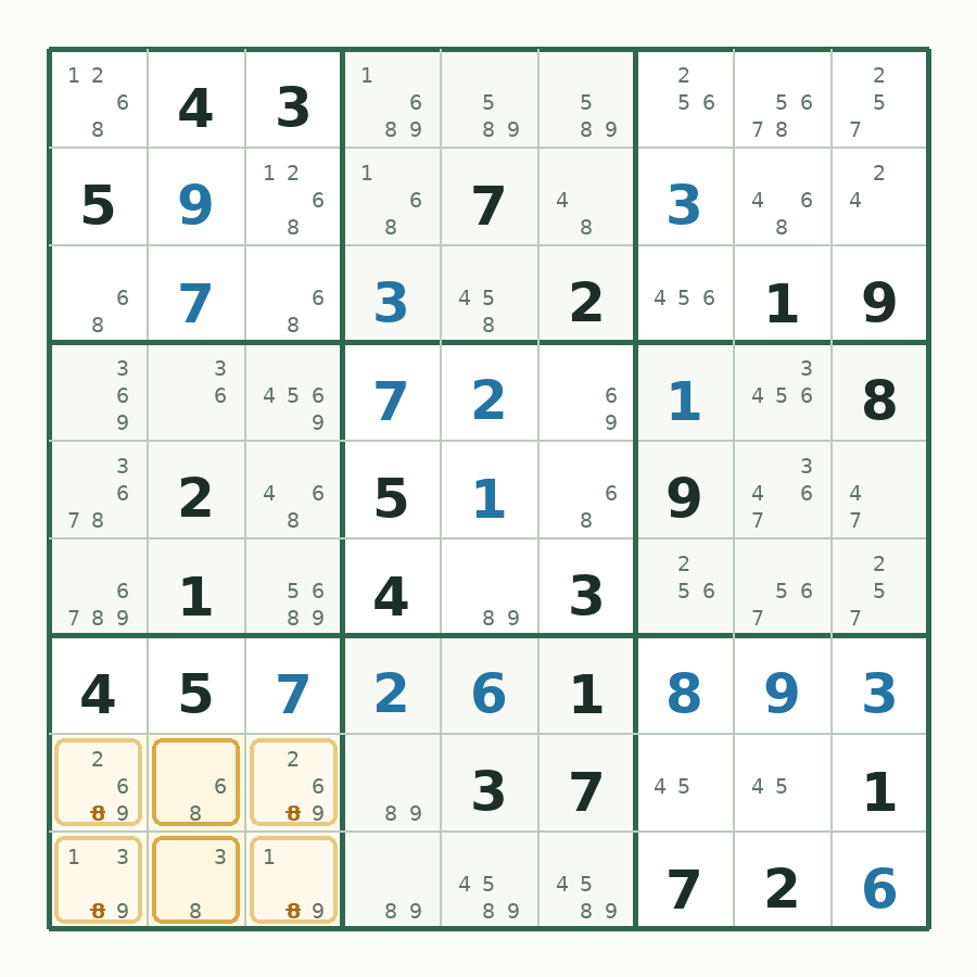 第 24 步数独棋盘图解