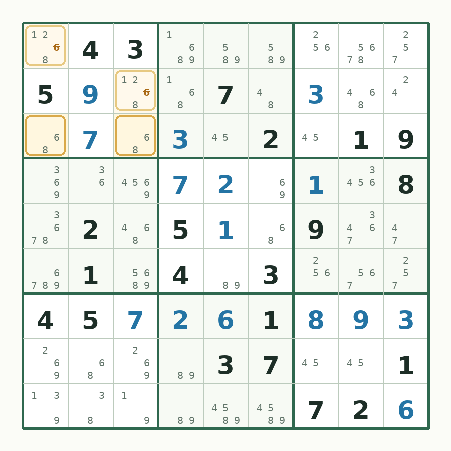 第 26 步数独棋盘图解