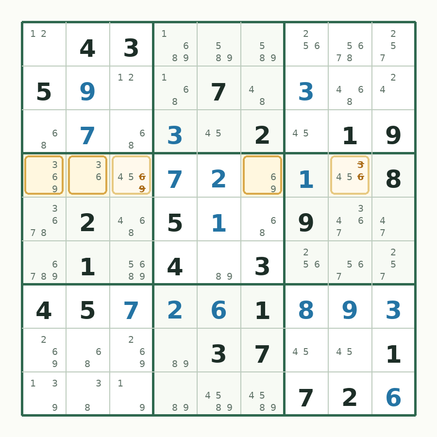 第 28 步数独棋盘图解
