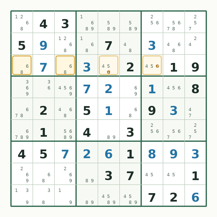 第 32 步数独棋盘图解