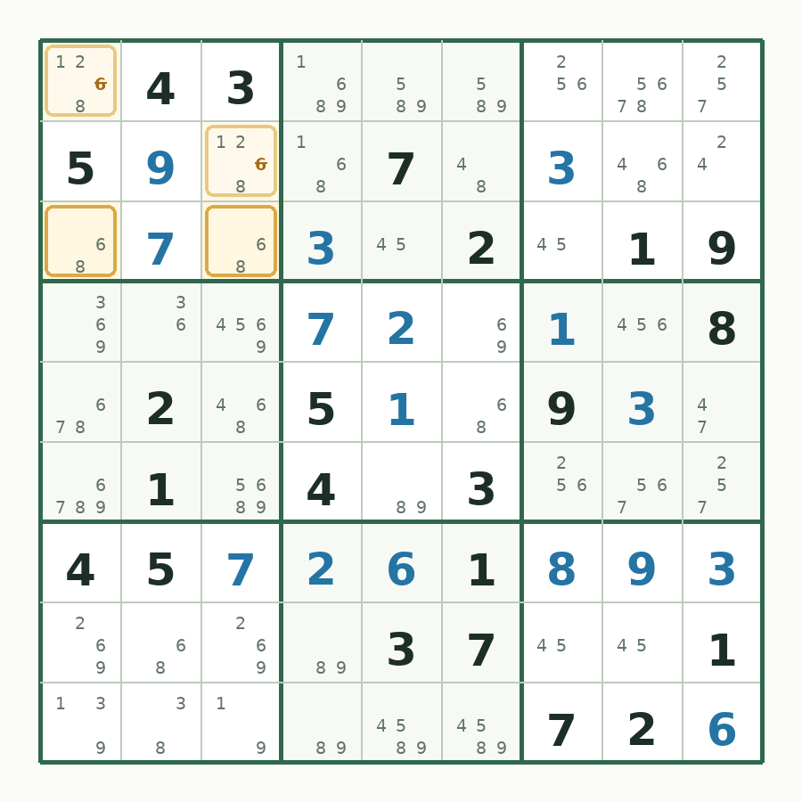 第 33 步数独棋盘图解