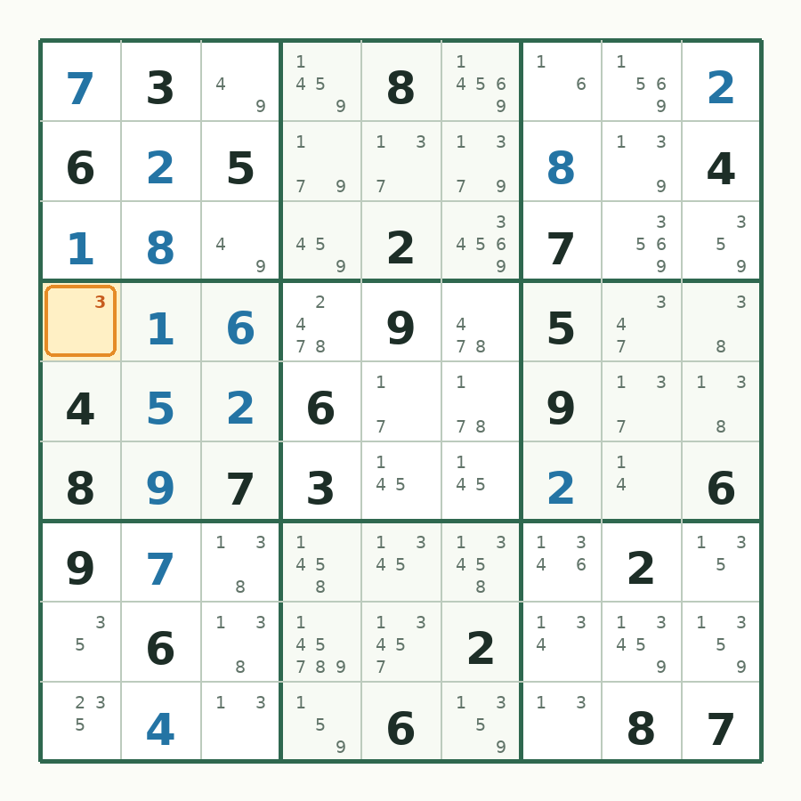 第 15 步数独棋盘图解