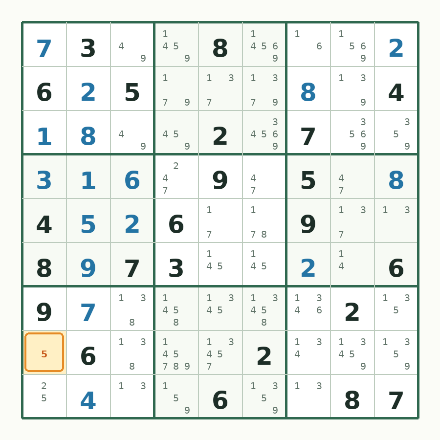 第 17 步数独棋盘图解