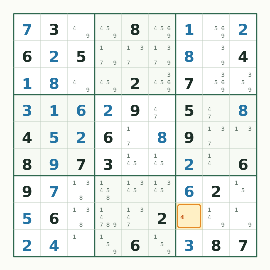 第 24 步数独棋盘图解